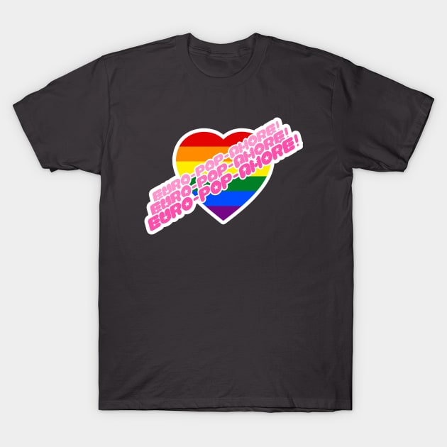 Rainbow Heart Amore T-Shirt by Giddy Grafix